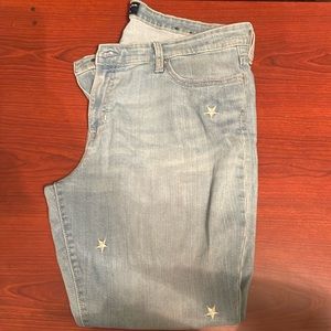 Gently used gap denim side 16/33 regular legging box10